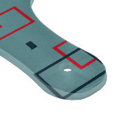 赤とティール（緑がかった色）の四角形の喜び カッティングボード (角)