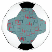 赤とティール（緑がかった色）の四角形の喜び