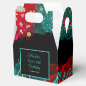 赤とティール(緑がかった色)アルコールインクスウィート16 フェイバーボックス (オープン)