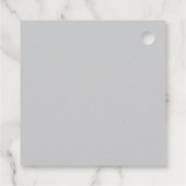 赤とネイビーブルーの花グレーメッセージカード フェイバータグ (裏面)