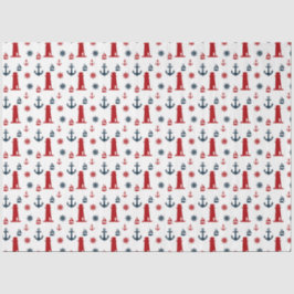 赤とネイビー航海のシリーズデザイン12 薄葉紙