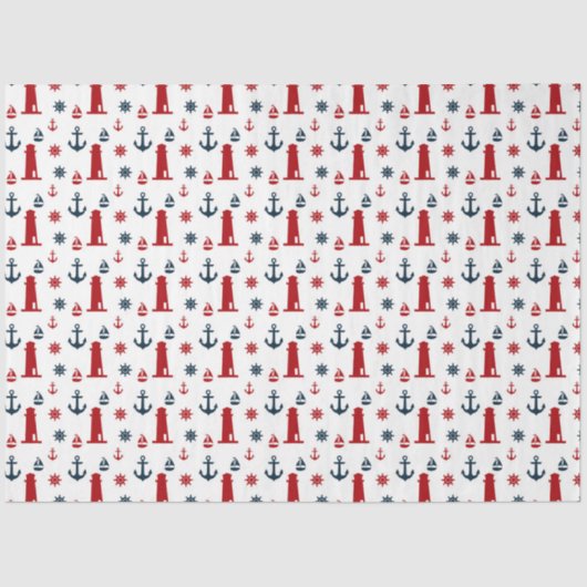 赤とネイビー航海のシリーズデザイン12 薄葉紙 (正面)