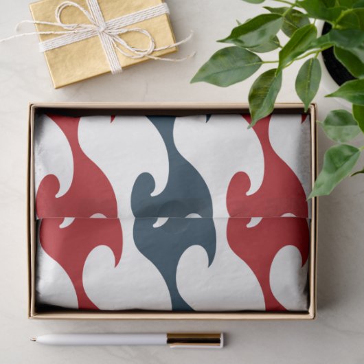 赤とネイビー航海のシリーズデザイン14 薄葉紙 (ギフト)