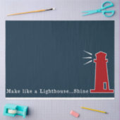 赤とネイビー航海のシリーズデザイン4 薄葉紙 (クラフト)