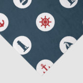 赤とネイビー航海のシリーズデザイン7 薄葉紙 (詳細)