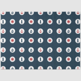 赤とネイビー航海のシリーズデザイン7 薄葉紙