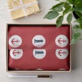 赤とネイビー航海のシリーズデザイン8 薄葉紙 (ギフト)