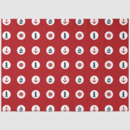 赤とネイビー航海のシリーズデザイン8 薄葉紙