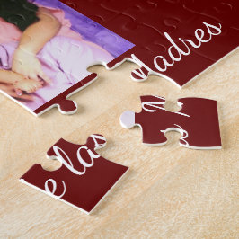 赤とハートカスタムのメッセージ |母の日のラテンアメリカ系女性 ジグソーパズル