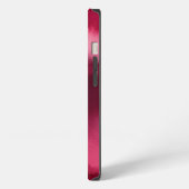 赤とバラの抽象画 iPhoneケース (左側面)