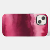 赤とバラの抽象画 iPhoneケース (裏面横)