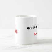 赤とパーソナライズされた黒のチアリーダー コーヒーマグカップ (中央)