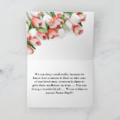 赤とピエレガントンクのチューリップフローラハッピーナースデー サンキューカード (内部)