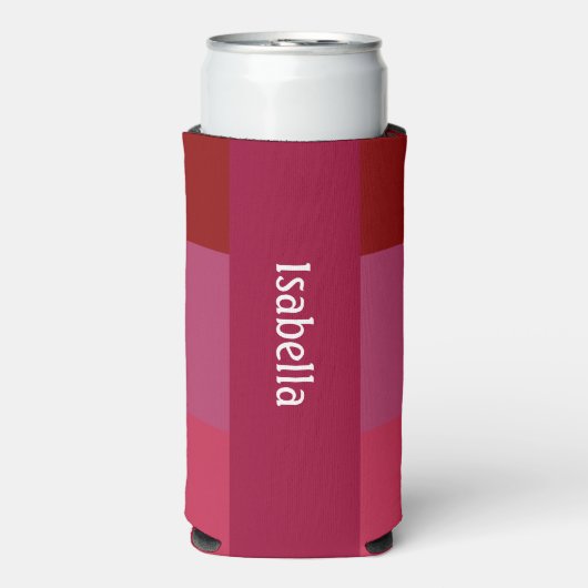 赤とピンはっきりしたクの名前の追加 スリム缶クーラー (Seltzer正面)