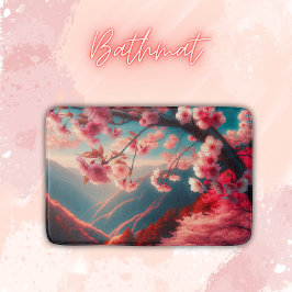 赤とピンクのさくらんぼ | バスマット