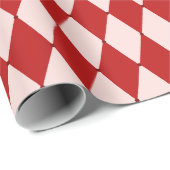 赤とピンクのアーガイルフェスティバルモダンクリスマス ラッピングペーパー (ロールコーナー)