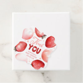 赤とピンクのイチゴありがとう フェイバータグ