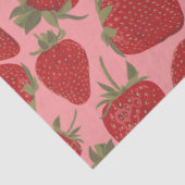 赤とピンクのイチゴパターン（の模様が）ある 薄葉紙 (詳細)