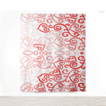 赤とピンクのオンブレ ハート