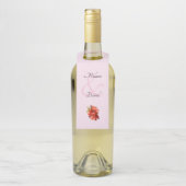 赤とピンクのカリンの花結婚咲き ボトルネックタグ (ボトル)