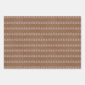 赤とピンクのクラフト絵を描紙クリスマス ラッピングペーパーシート (正面3)