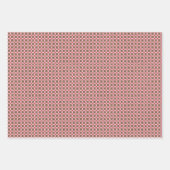 赤とピンクのクラフト絵を描紙クリスマス ラッピングペーパーシート (正面2)