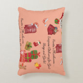 赤とピンクのクリスマスキッズアクセントピロー アクセントクッション (正面(垂直))