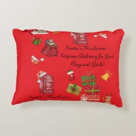 赤とピンクのクリスマスキッズアクセントピロー アクセントクッション