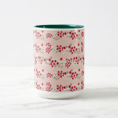 赤とピンクのクリスマスベリーマグカップ ツートーンマグカップ (中央)