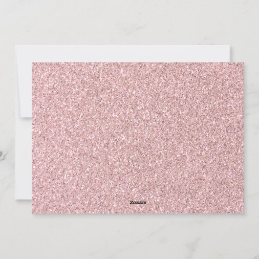 赤とピンクのグリッター写真ギフトボックスクリスマス シーズンカード (裏面)