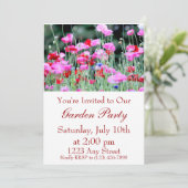 赤とピンクのケシ 招待状 (スタンド正面)