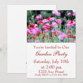 赤とピンクのケシ 招待状 (正面/裏面)