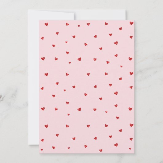 赤とピンクのコケット弓バレンタインの赤ちゃんシャワー 招待状