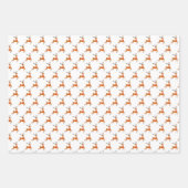 赤とピンクのサンタクロースのクリスマス ラッピングペーパーシート (正面2)