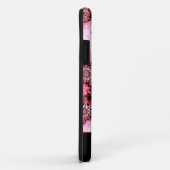 赤とピンクのスターバストフラクタル抽象芸術(名前あり) Case-Mate iPhoneケース (裏面/右)