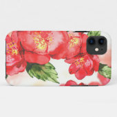 赤とピンクのソフトウォーターカラーバラケース – メイトフォン Case-Mate iPhoneケース (裏面(横))