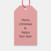 赤とピンクのダマスクパターンヴィンテージギフトラベル ギフトタグ (裏面)