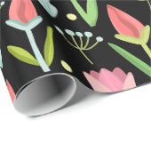 赤とピンクのチューリップ ラッピングペーパー (ロールコーナー)