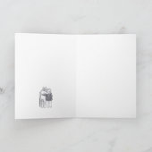 赤とピンクのハートのカップル カード (内部)