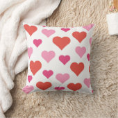 赤とピンクのハートの角枕 クッション (ブランケット)