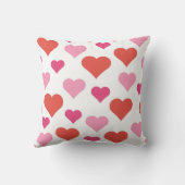 赤とピンクのハートの角枕 クッション (裏面)