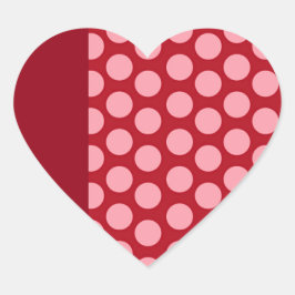 赤とピンクのハートバレンタイン ハートシール