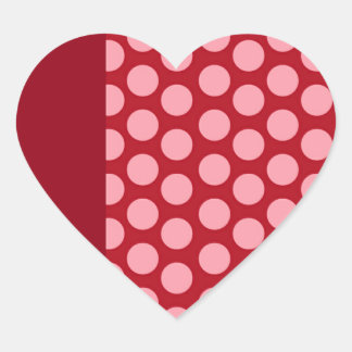 赤とピンクのハートバレンタイン ハートシール
