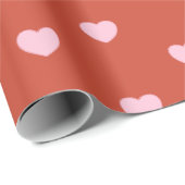 赤とピンクのハートバレンタイン ラッピングペーパー (ロールコーナー)