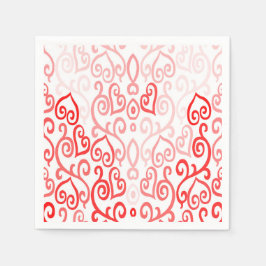 赤とピンクのハートパターン スタンダードカクテルナプキン