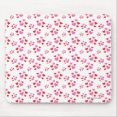 赤とピンクのハートパターン マウスパッド (正面)