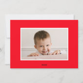 赤とピンクのハート写真バレンタインデー シーズンカード (裏面)