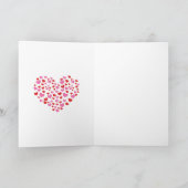赤とピンクのハート | お名前を追加 カード (内部)
