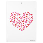 赤とピンクのハート クリップボード (裏面)