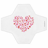 赤とピンクのハート サッカーボール (フラット)